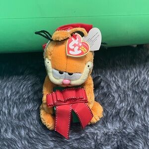 Ty Vintage Garfield Beanie Happy Holidays